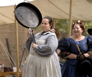 Carol prepares to defend Mrs. Lincoln. Photo by Carlos T. Miranda - Pantagraph